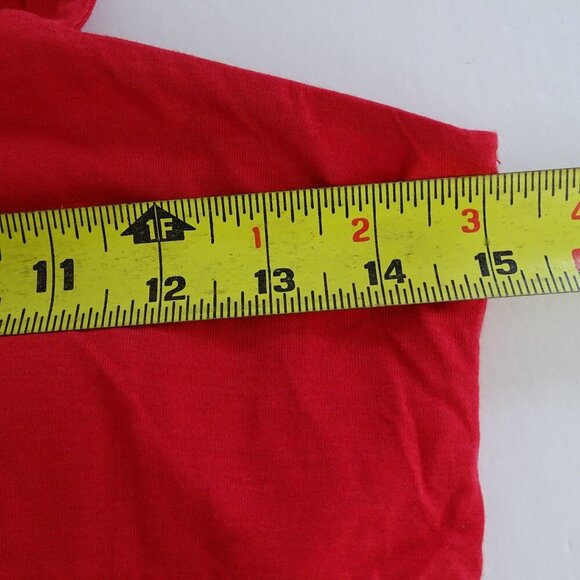 Bra Tops Red One Shoulder Top Women Size S Ruffle Sleeve Ruched Built In Bra - Picture 10 of 12